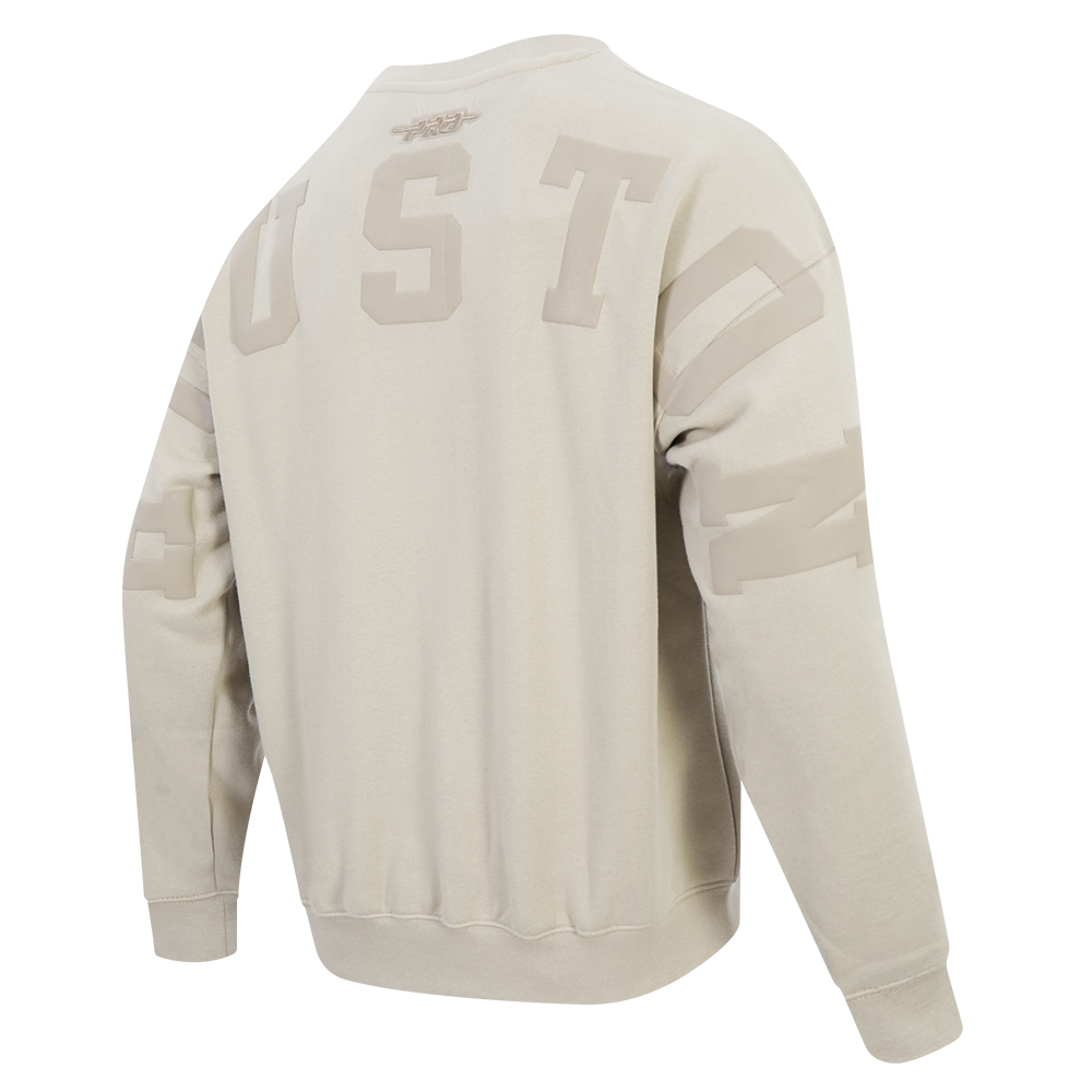 MLB HOUSTON ASTROS WINGSPAN MEN'S DROP SHOULDER FLC CREWNECK (TAUPE)
