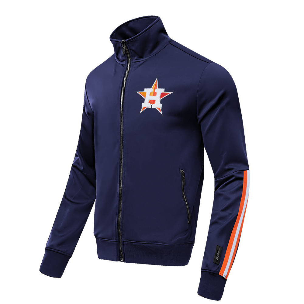 MLB HOUSTON ASTROS CLASSIC TRACK MEN'S TRACK JACKET (MIDNIGHT NAVY/ORANGE)