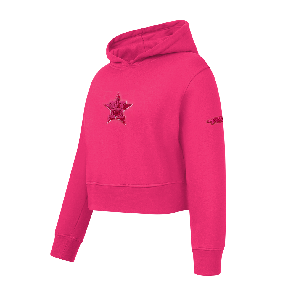 MLB HOUSTON ASTROS TRIPLE PINK BIG GIRLS FLEECE PO HOODIE (BEETROOT PURPLE)