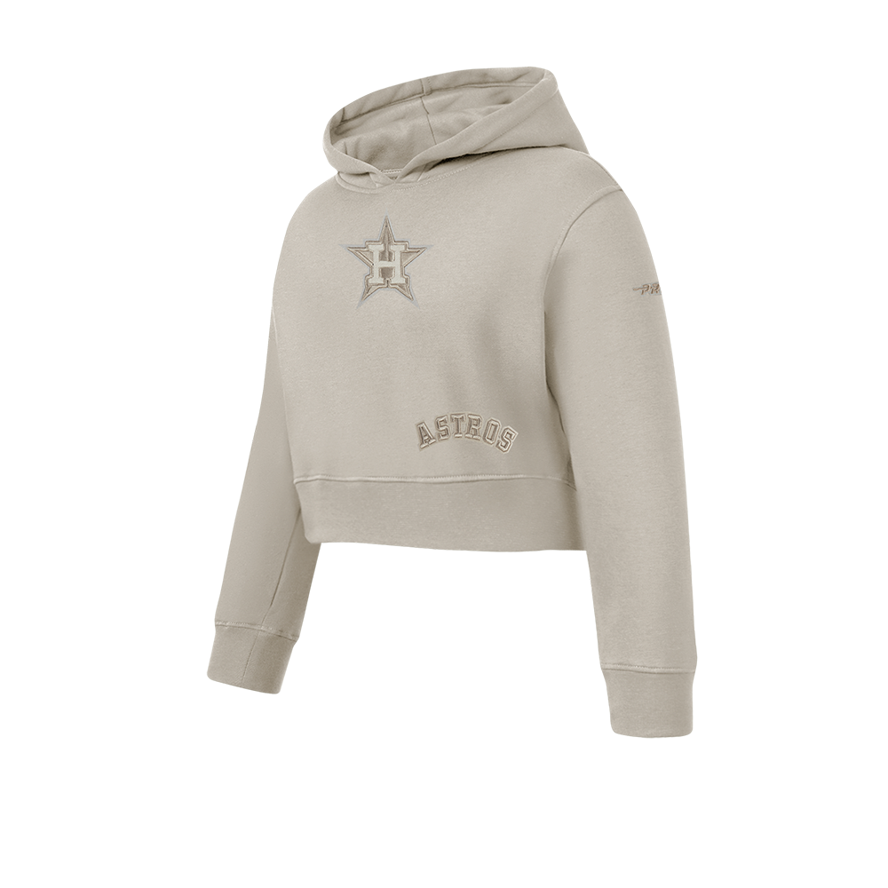 MLB HOUSTON ASTROS NEUTRAL BIG GIRLS FLEECE PO HOODIE (TAUPE)