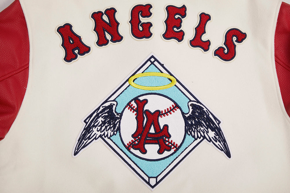 MLB LOS ANGELES ANGELS RETRO CLASSIC MEN'S RIB WOOL VARSITY JACKET 