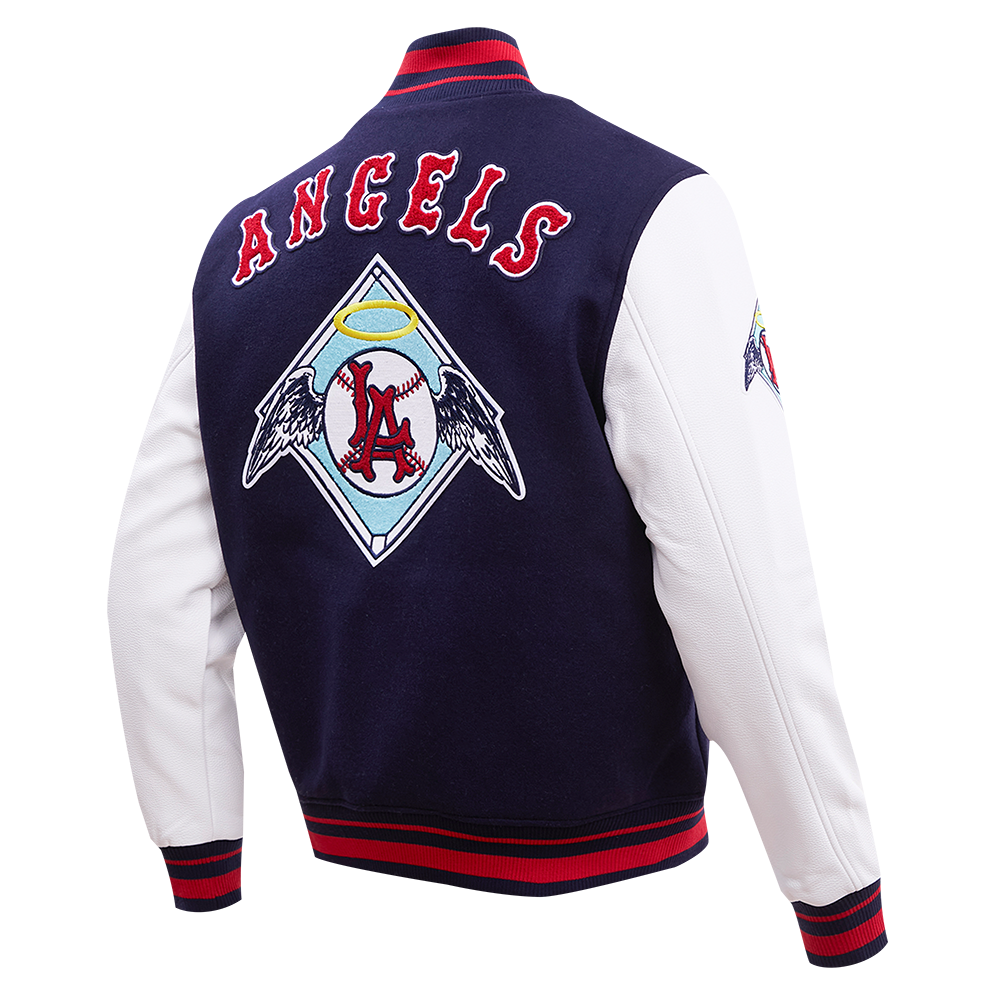 MLB LOS ANGELES ANGELS RETRO CLASSIC MEN S RIB WOOL VARSITY JACKET
