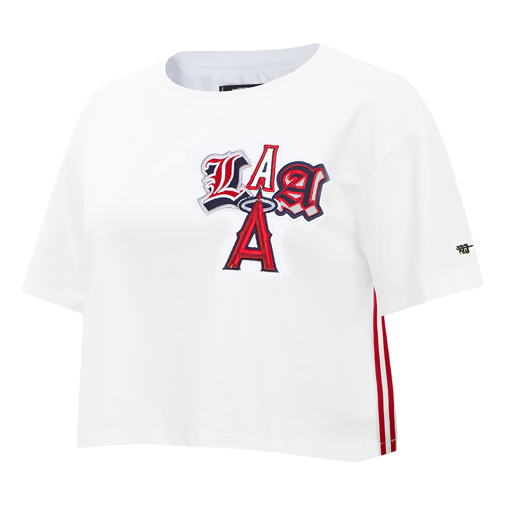 MLB LOS ANGELES ANGELS CITY RANSOM WOMEN'S SJ BOXY TEE (WHITE)