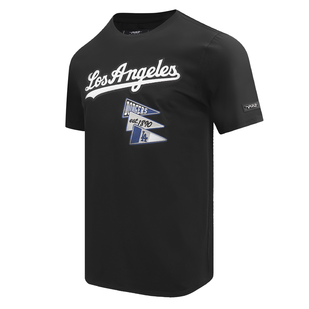 MLB LOS ANGELES DODGERS TEAM PENNATS MEN'S WORDMARK SJ TEE (BLACK)