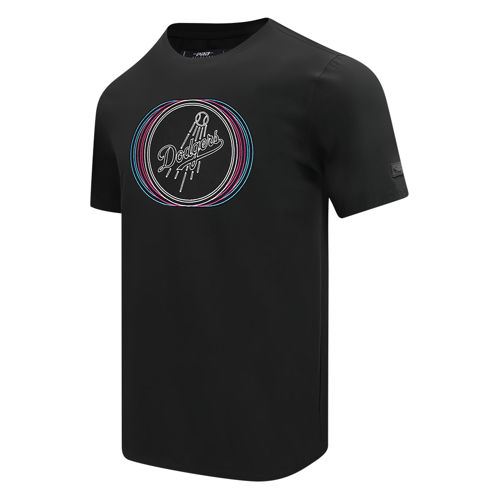 MLB LOS ANGELES DODGERS ECHO LOGO MEN'S SINGLE JERSEY TOP (BLACK)