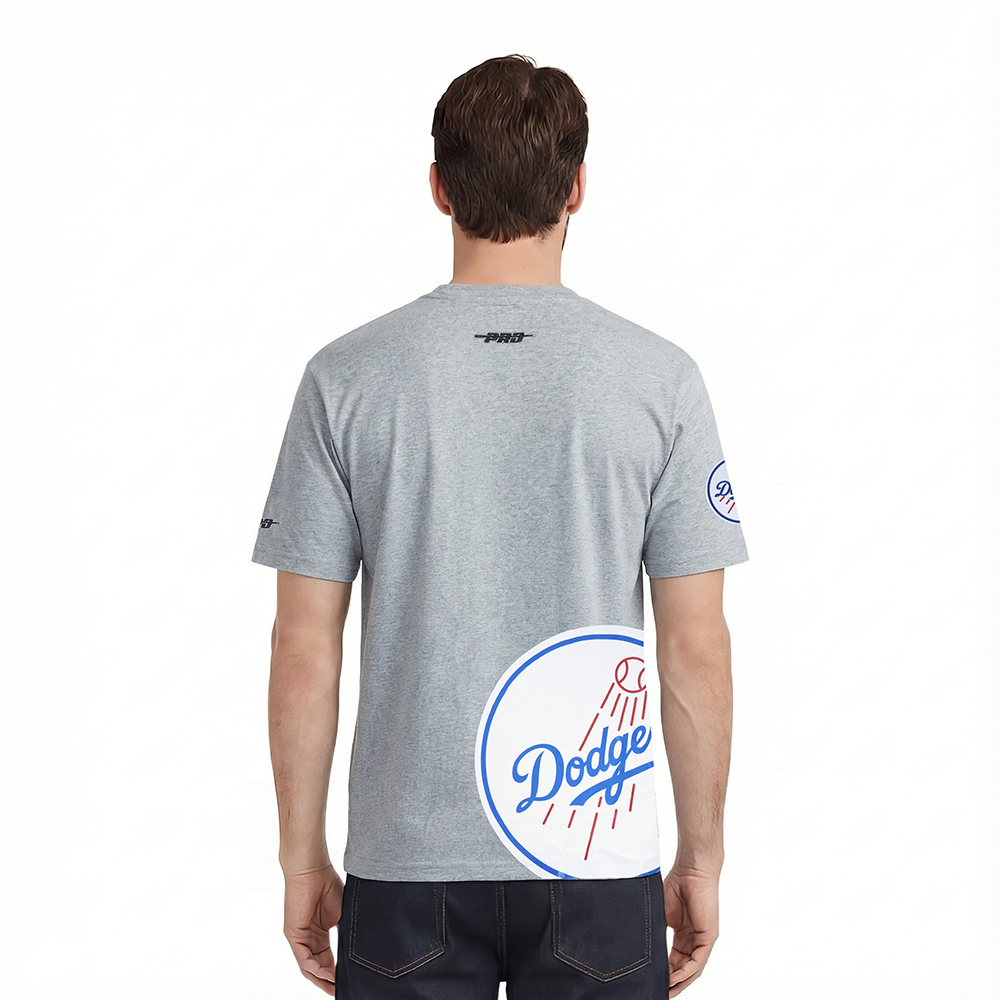 MLB LOS ANGELES DODGERS LIVING LARGE MEN'S CJ DROP SHOULDER TOP (DARK HEATHER GRAY)