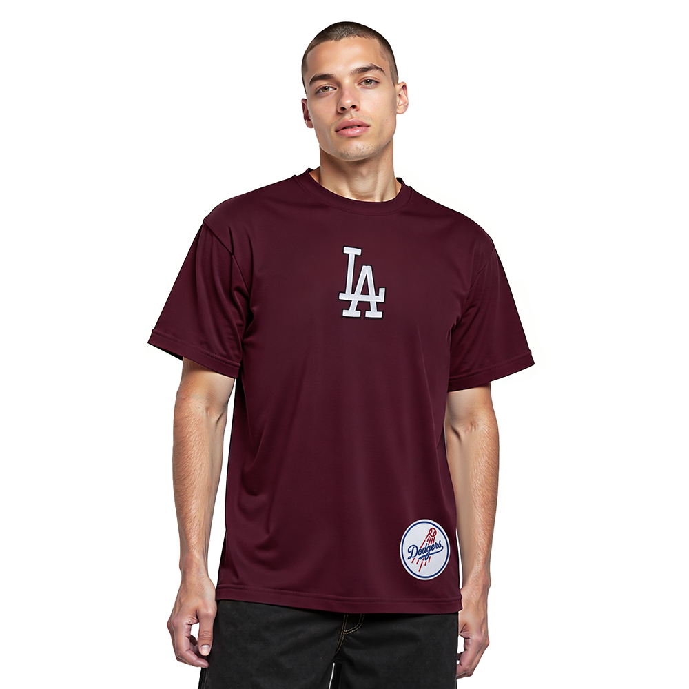 MLB LOS ANGELES DODGERS WINGSPAN MEN'S CJ DROP SHOULDER TEE V2 (WINE)