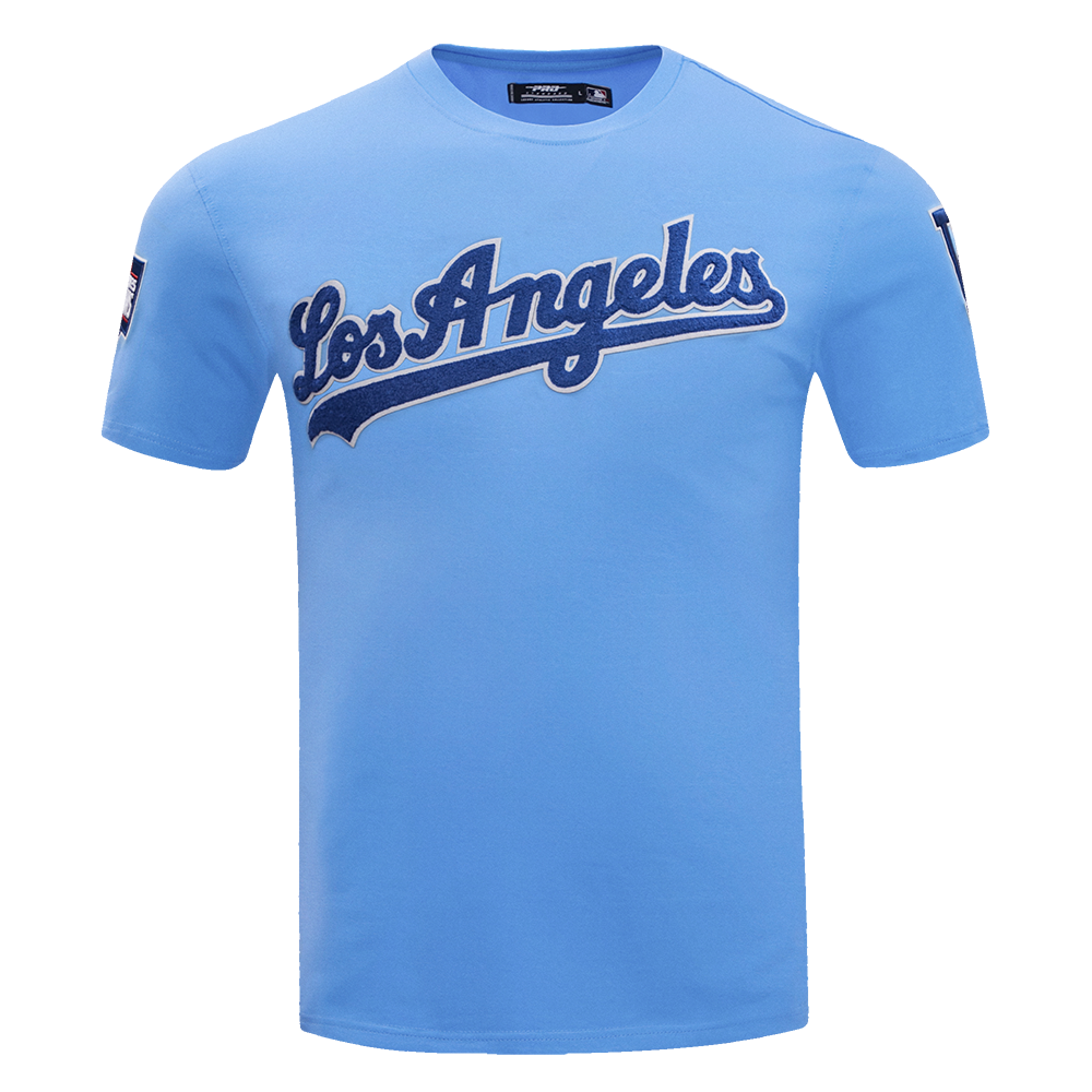 Men's Los Angeles Dodgers Pro Standard Cream Cooperstown Collection Old  English T-Shirt