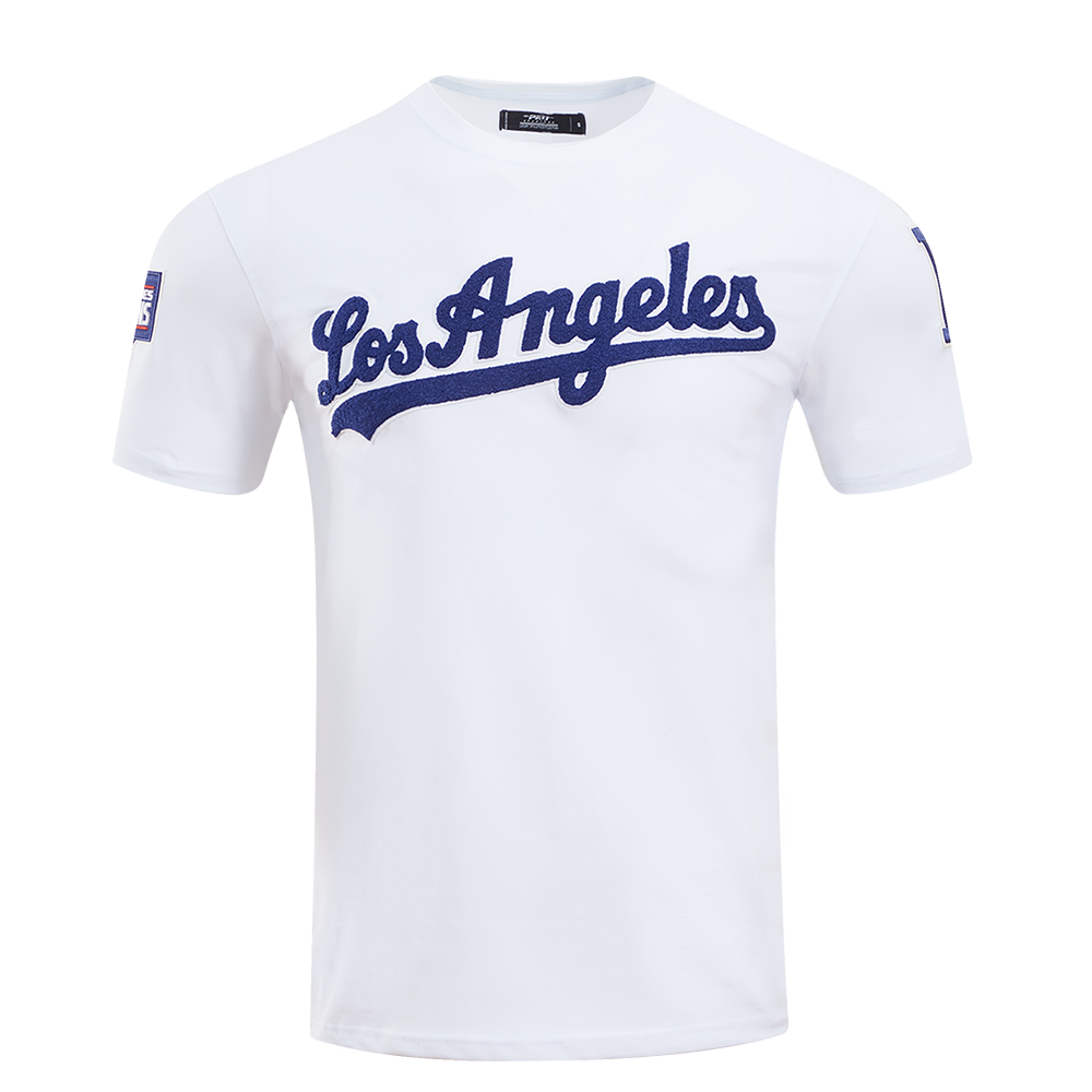 MLB LOS ANGELES DODGERS CLASSIC CHENILLE MEN'S TEE (WHITE)
