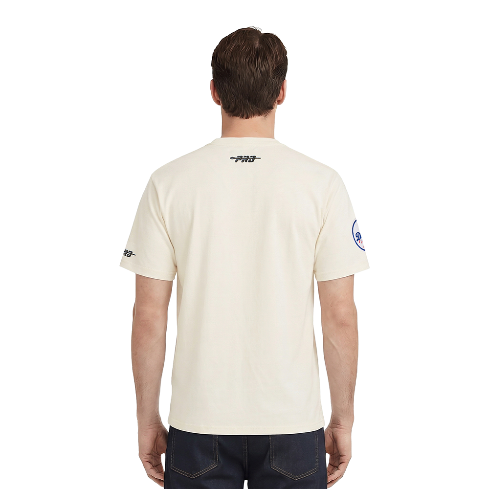 MLB LOS ANGELES DODGERS  STAMPED MEN'S S/S TEE (EGGSHELL)
