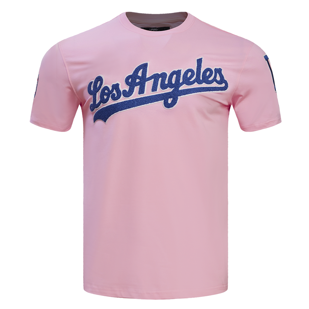 MLB LOS ANGELES DODGERS LOGO PRO TEAM MEN'S TEE (PINK)