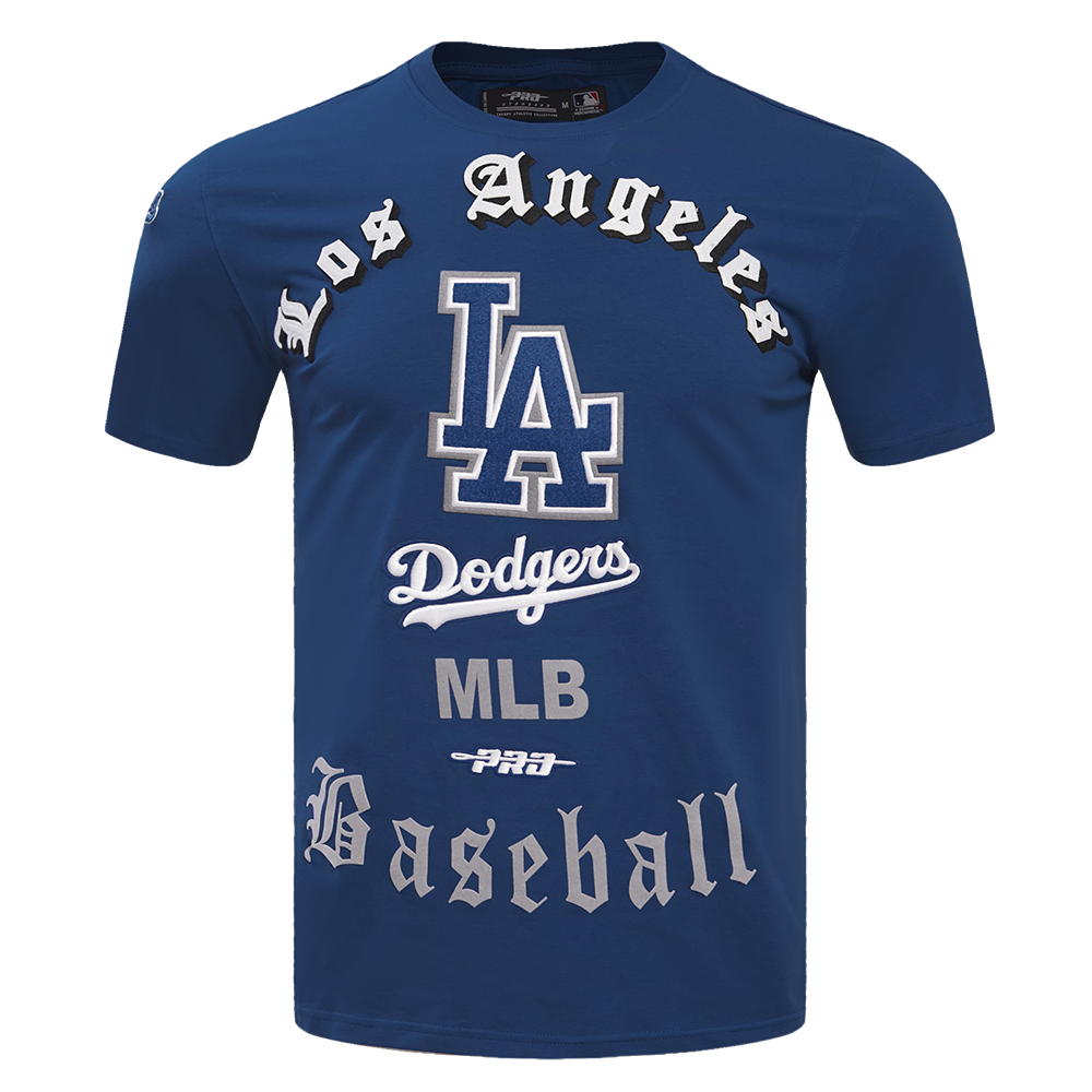 MLB LOS ANGELES DODGERS OLD ENGLISH MEN'S TEE (DODGER BLUE)