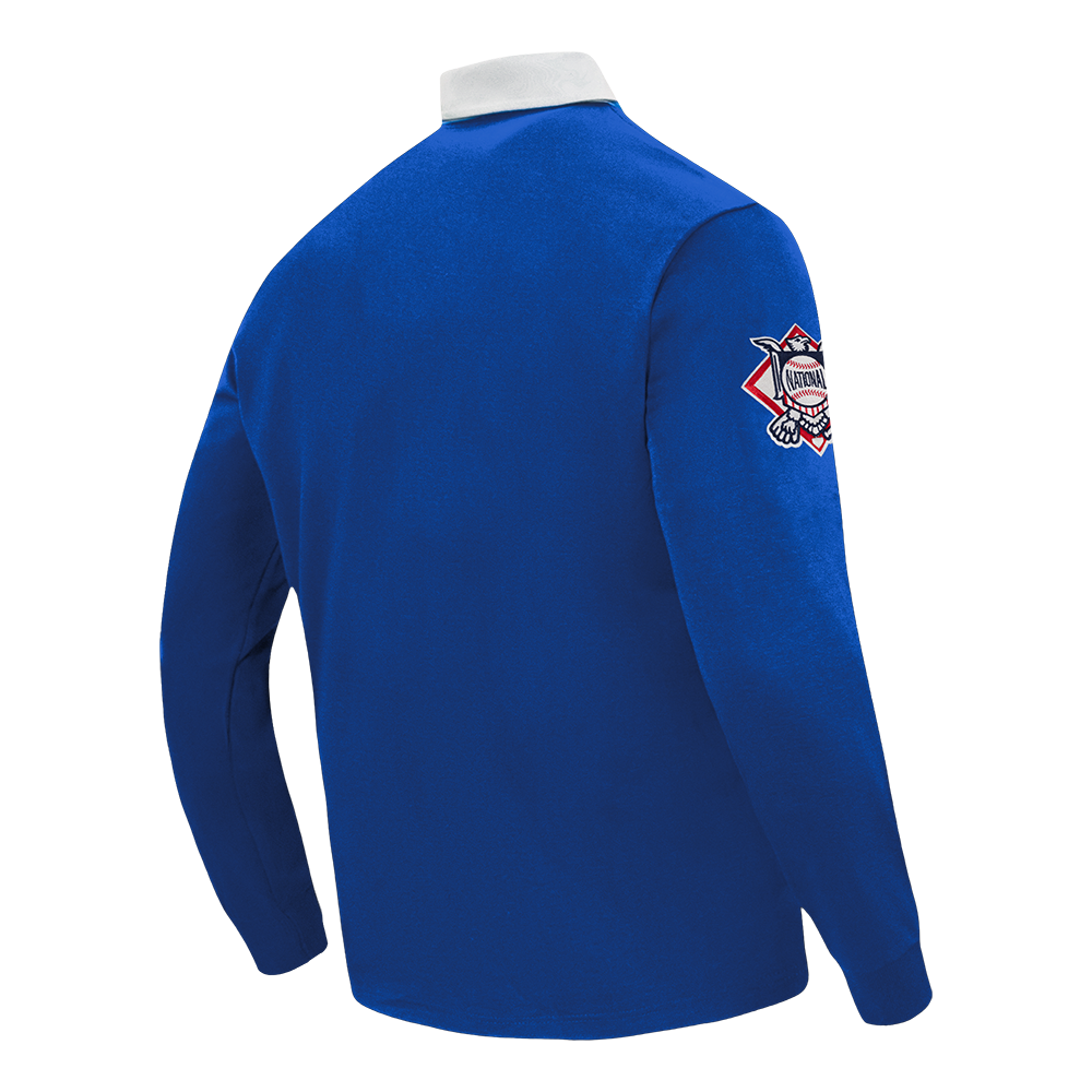 MLB LOS ANGELES DODGERS MODERN ORIGINALS MEN'S LS RUGBY (DODGER BLUE)