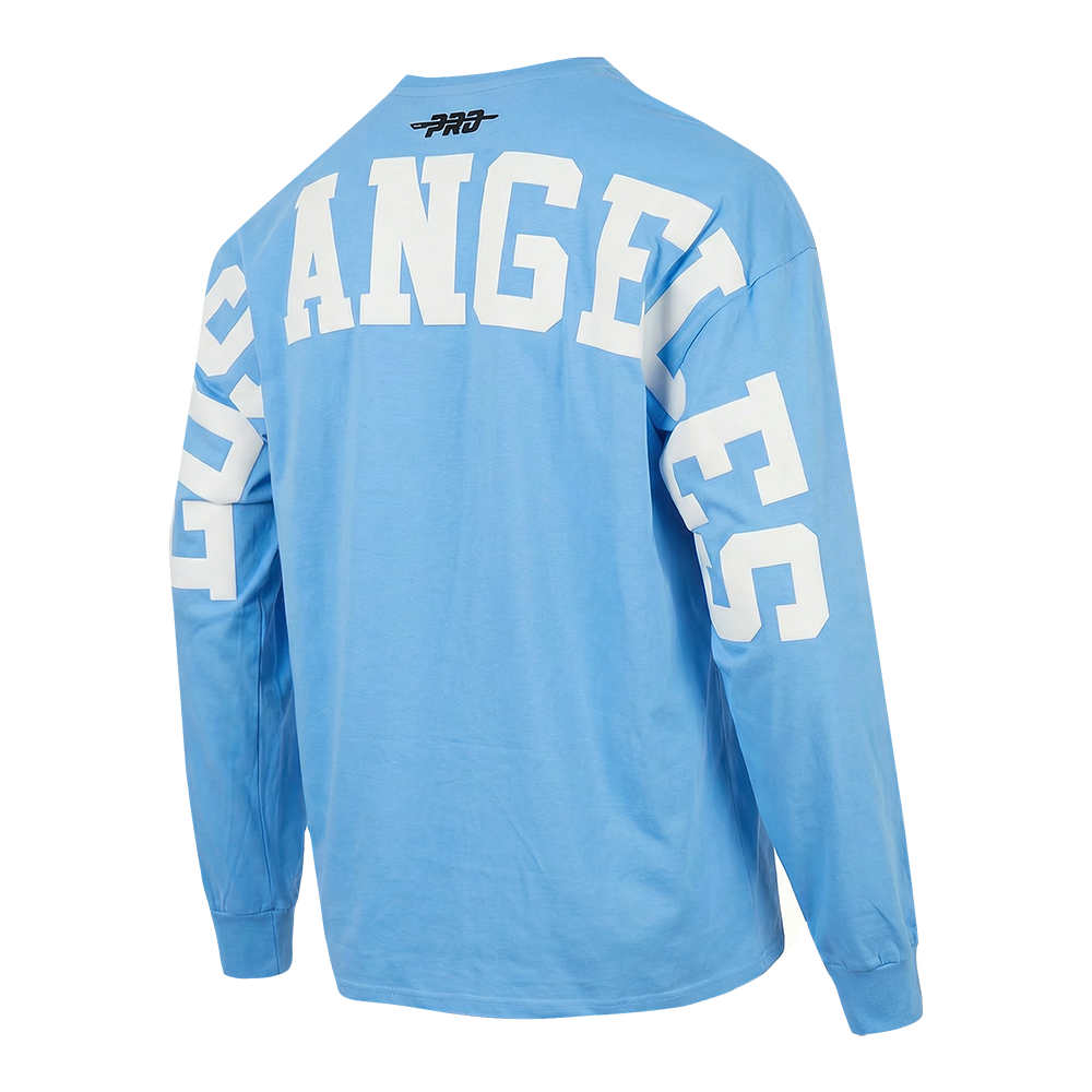 MLB LOS ANGELES DODGERS WINGSPAN MEN'S DROP SHOULDER LS TEE V2 (UNIVERSITY BLUE)