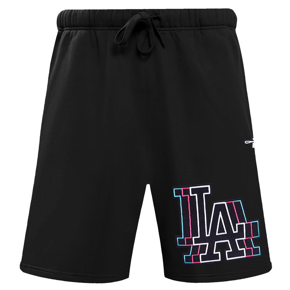 MLB LOS ANGELES DODGERS ECHO LOGO MEN'S FLEECE SHORT (BLACK)