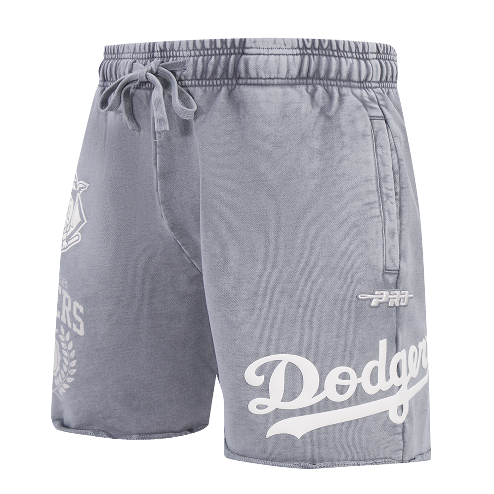 MLB LOS ANGELES DODGERS STREET TEAM MEN'S ENZYME WASH FT CUT-OFF SHORT (WASHED GREY)
