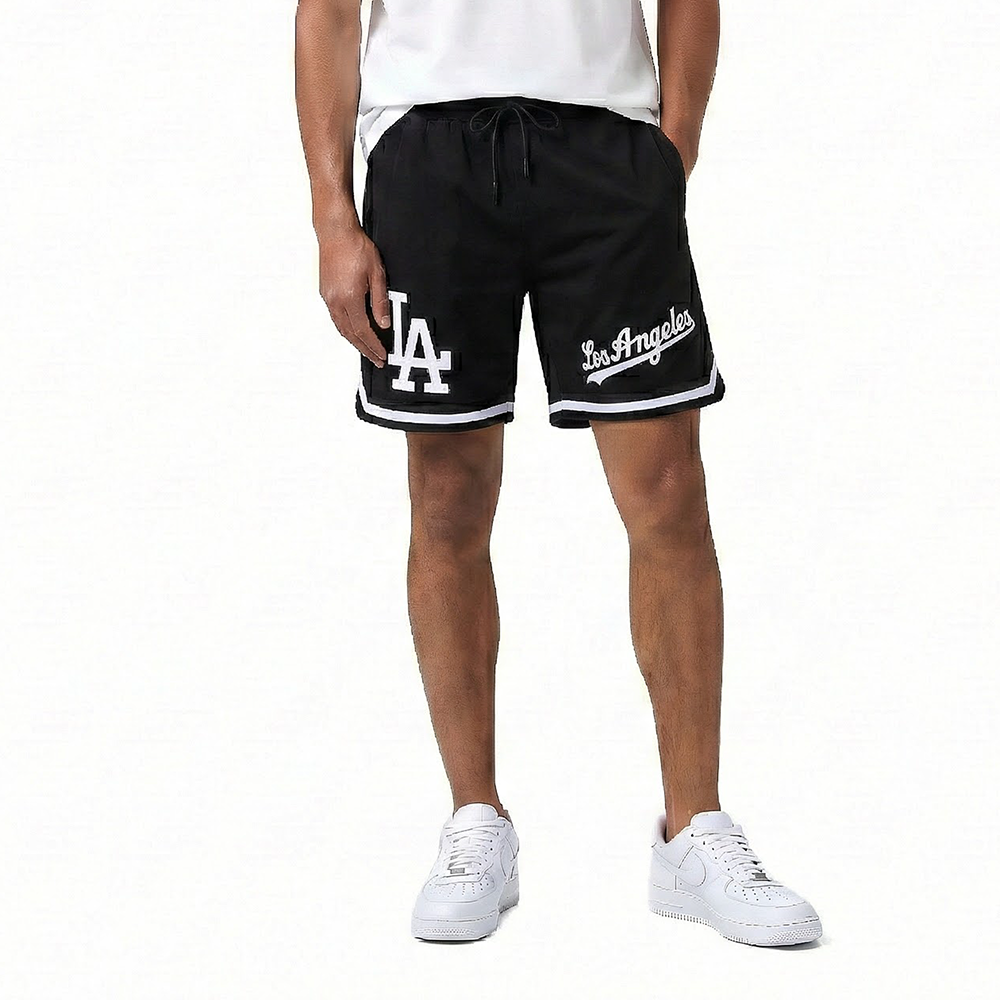 MLB LOS ANGELES DODGERS CLASSIC CHENILLE MEN'S PRO DK SHORT (BLACK)