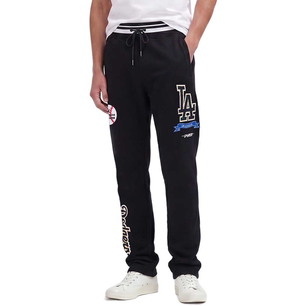 MLB LOS ANGELES DODGERS PRO PREP M RIB FLC SWEATPANT (BLACK)