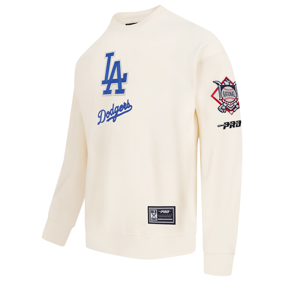 MLB LOS ANGELES DODGERS MODERN ORIGINALS MEN'S FLC CREWNECK (EGGSHELL)
