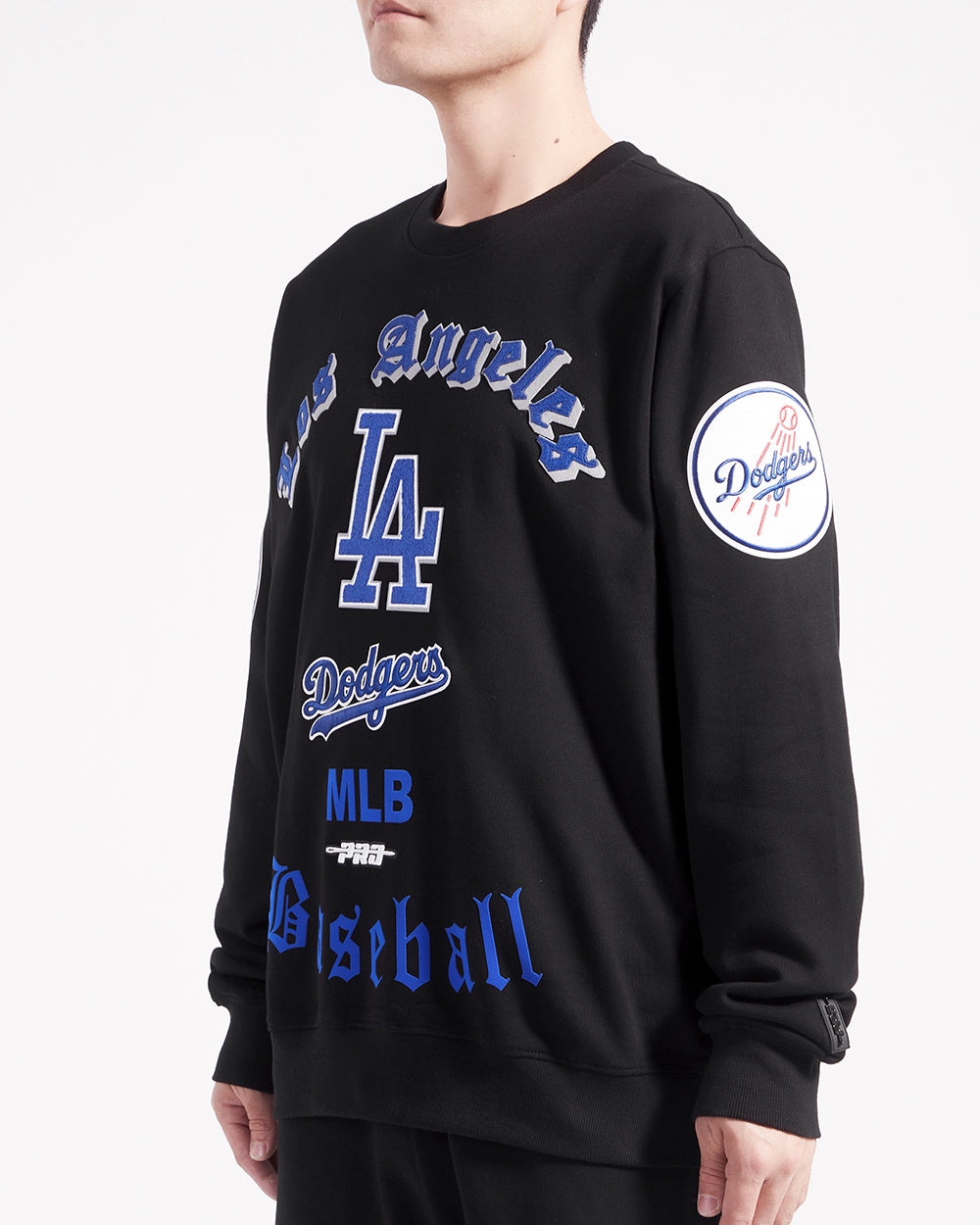 MLB LOS ANGELES DODGERS OLD ENGLISH MEN'S CREWNECK (BLACK) – Pro 