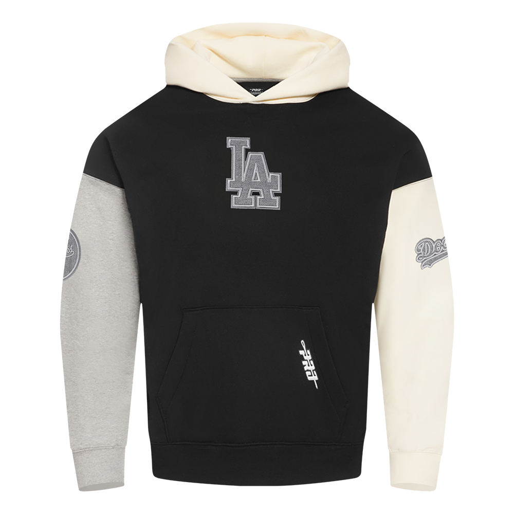 MLB LOS ANGELES DODGERS REVERSE FRENCH TERRY MEN'S COLORBLOCK FLEECE PULLOVER HOODIE
