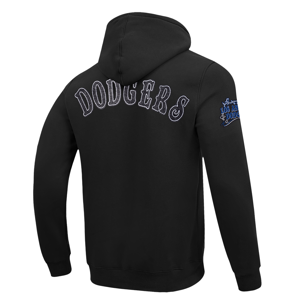 MLB LOS ANGELES DODGERS REBEL ATHLETICS MEN'S FLC PO HOODIE (BLACK)