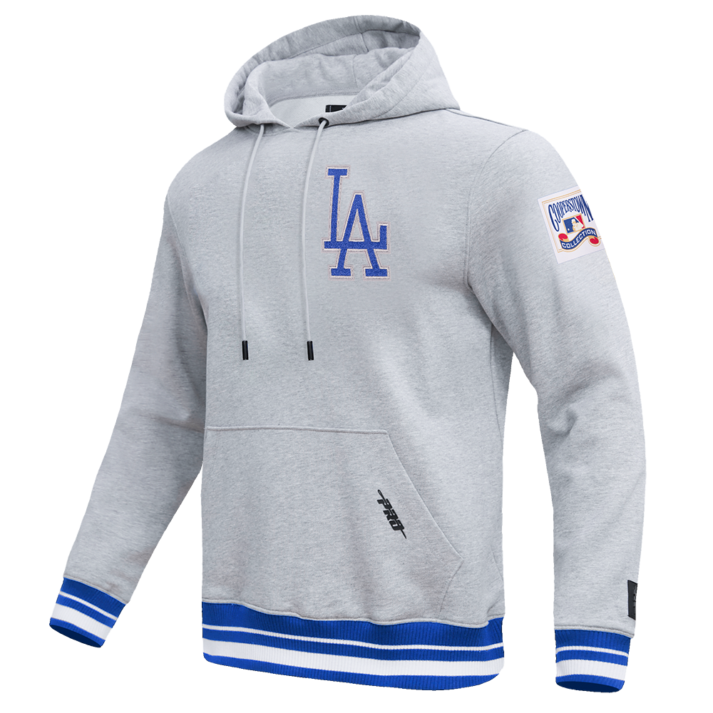 MLB LOS ANGELES DODGERS DAY ONE MEN'S PULL OVER HOODIE (HEATHER GREY/ROYAL)