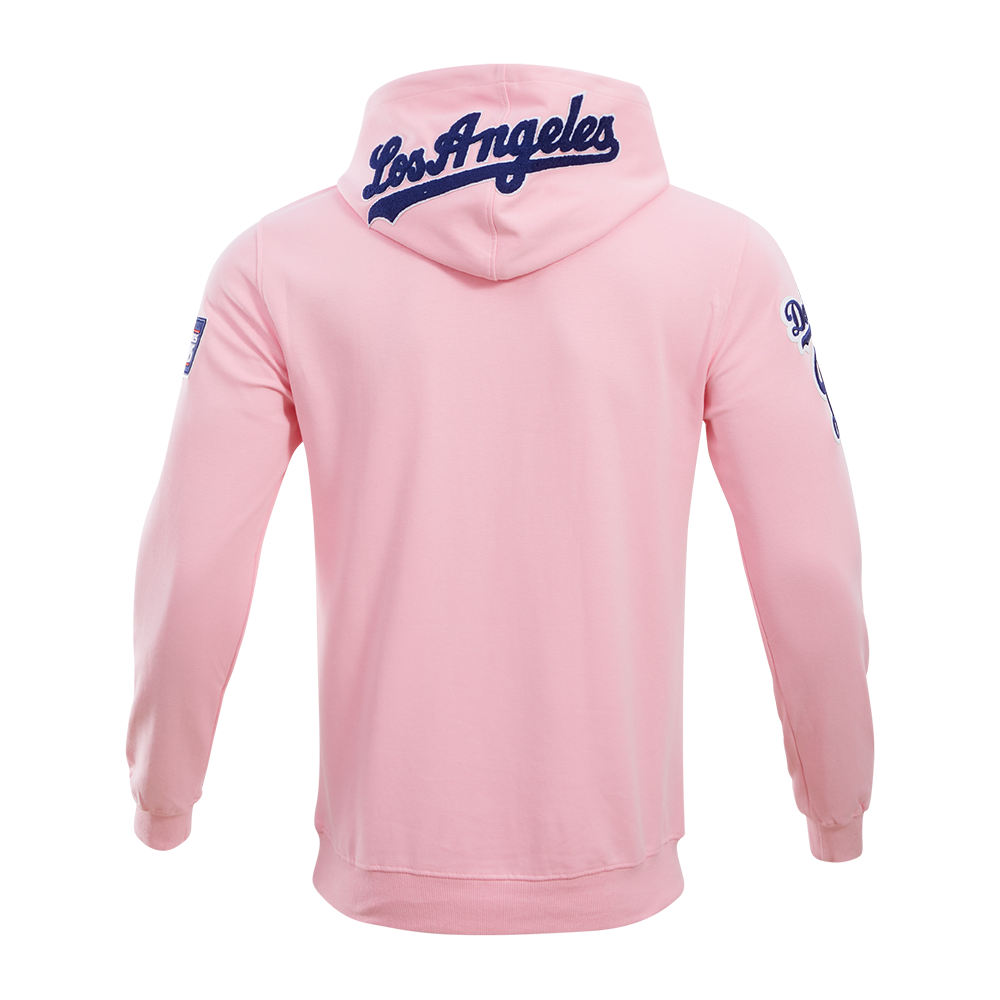 LOS ANGELES DODGERS CLASSIC CHENILLE DK PO HOODIE (PINK)