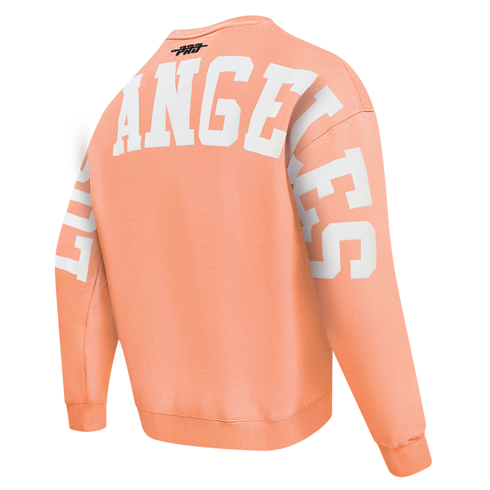 MLB LOS ANGELES DODGERS WINGSPAN MEN'S DROP SHOULDER FLC CREWNECK (GUAVA)