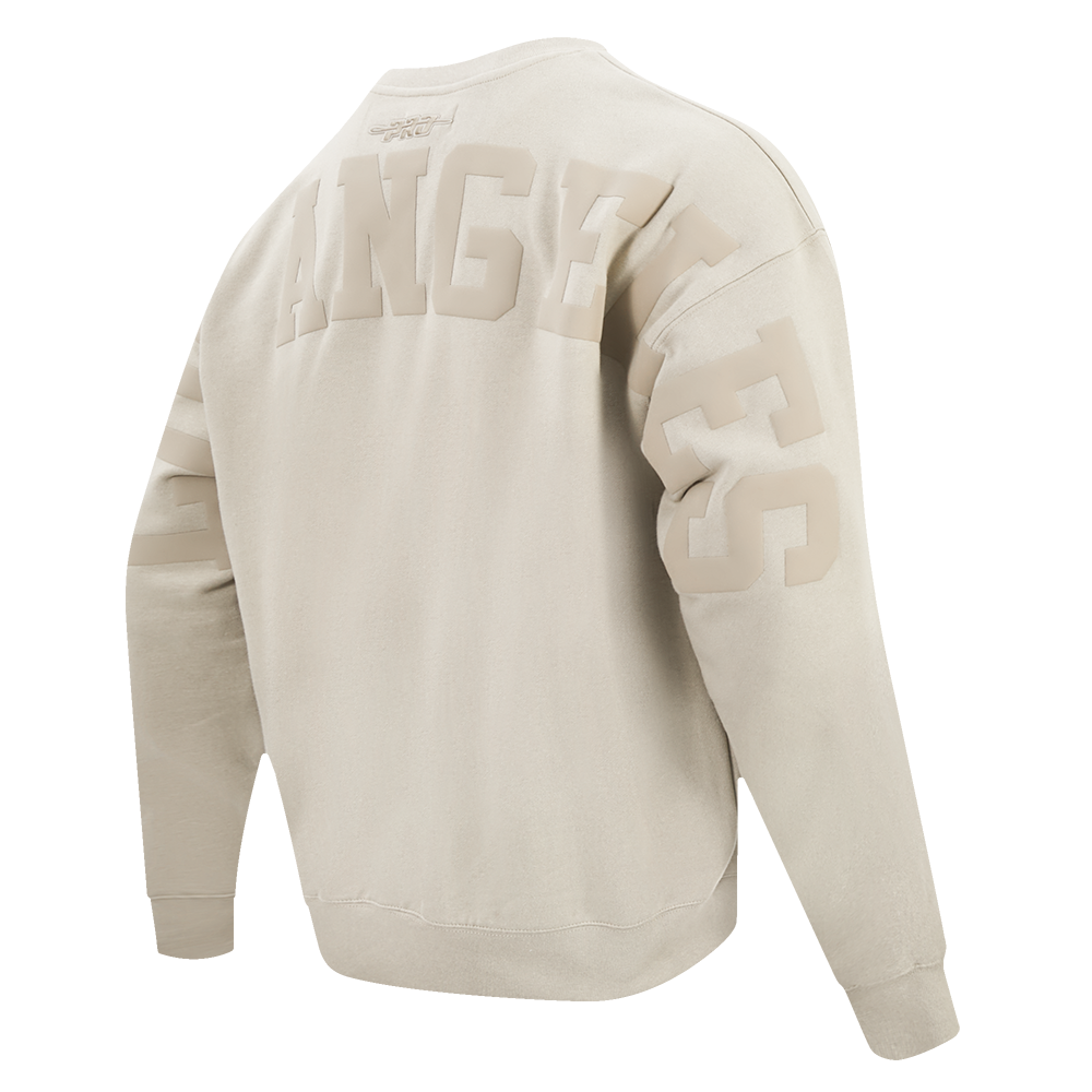 MLB LOS ANGELES DODGERS WINGSPAN MEN'S DROP SHOULDER FLC CREWNECK (TAUPE)