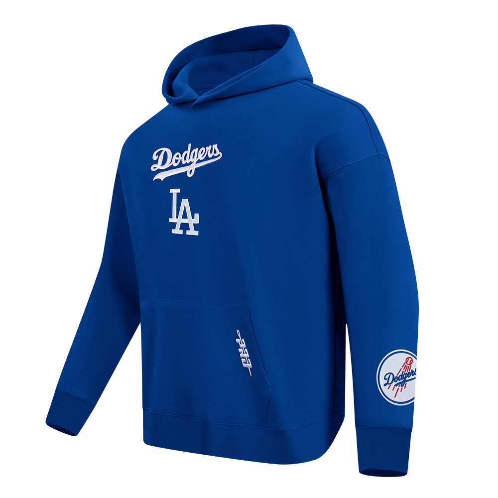 MLB LOS ANGELES DODGERS WINGSPAN MEN'S DROP SHOULDER FLC PO HOODIE V (DODGER BLUE)
