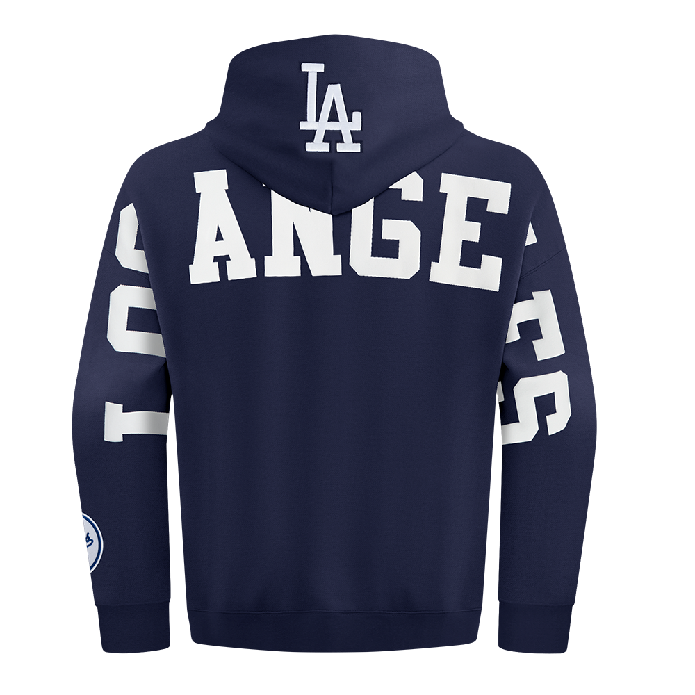 MLB LOS ANGELES DODGERS WINGSPAN MEN'S DROP SHOULDER FLC PO HOODIE V2 (MIDNIGHT NAVY)