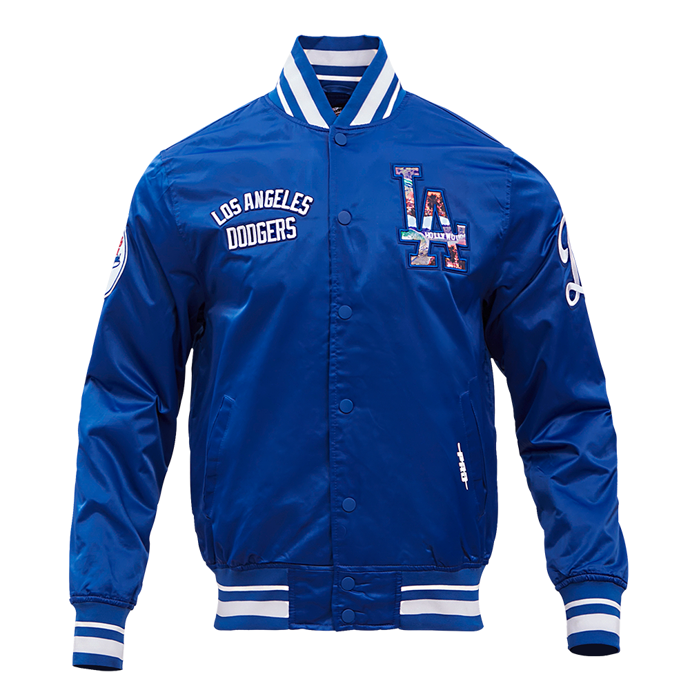 MLB LOS ANGELES DODGERS CITY CENTRIC MEN'S RIB SATIN JACKET (DODGER BL ...