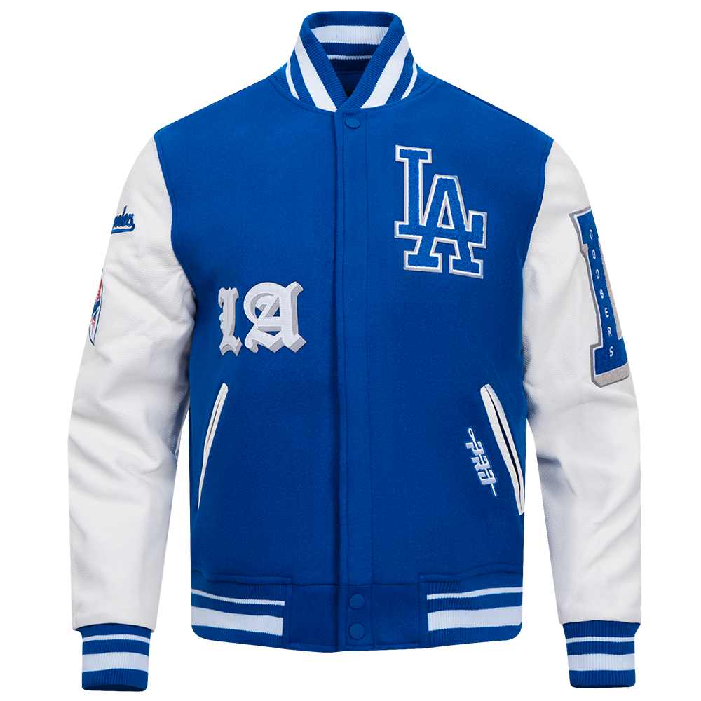 Chicago Bears Varsity Jacket Black/Blue Los Angeles Dodgers All