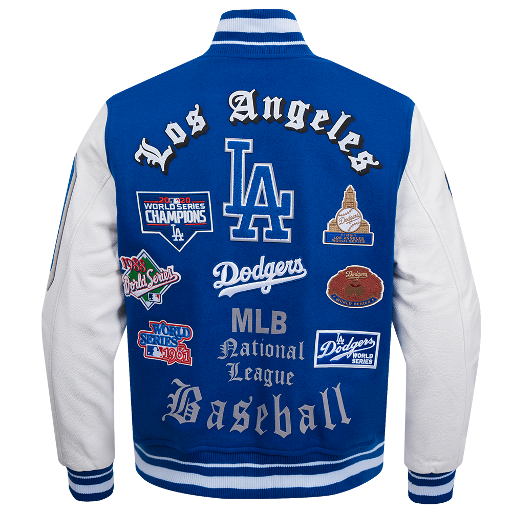 MLB LOS ANGELES DODGERS OLD ENGLISH MEN'S RIB WOOL VARSITY JACKET (DOD –  Pro Standard