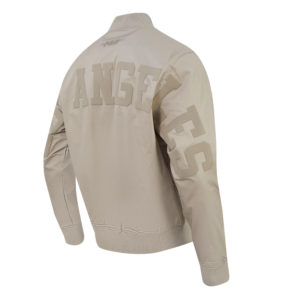 MLB LOS ANGELES DODGERS WINGSPAN MEN'S TWILL JACKET (TAUPE)