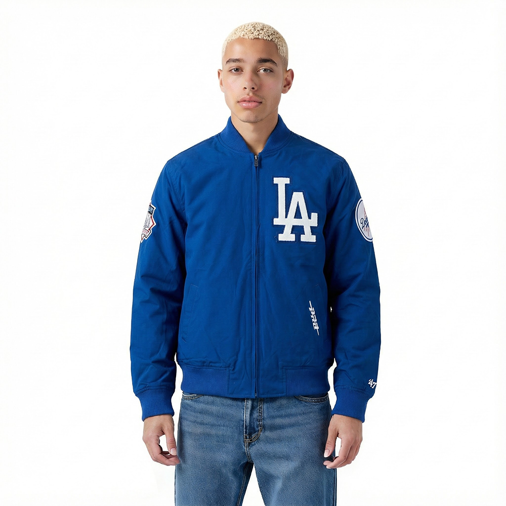 MLB LOS ANGELES DODGERS LIVING LARGE MEN'S TWILL JACKET (DODGER BLUE)