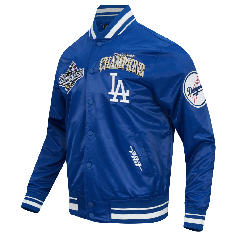 MLB LOS ANGELES DODGERS MLB WORLD SERIES 2025 PRO SATIN YD RIB JACKET (DODGER BLUE)