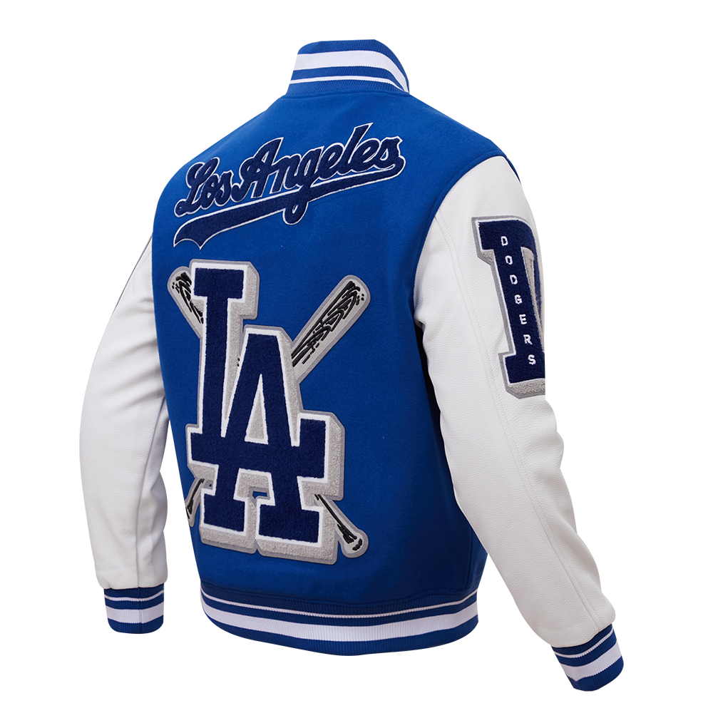 MLB LOS ANGELES DODGERS MASHUP MEN'S RIB WOOL VARSITY JACKET (DODGER B ...