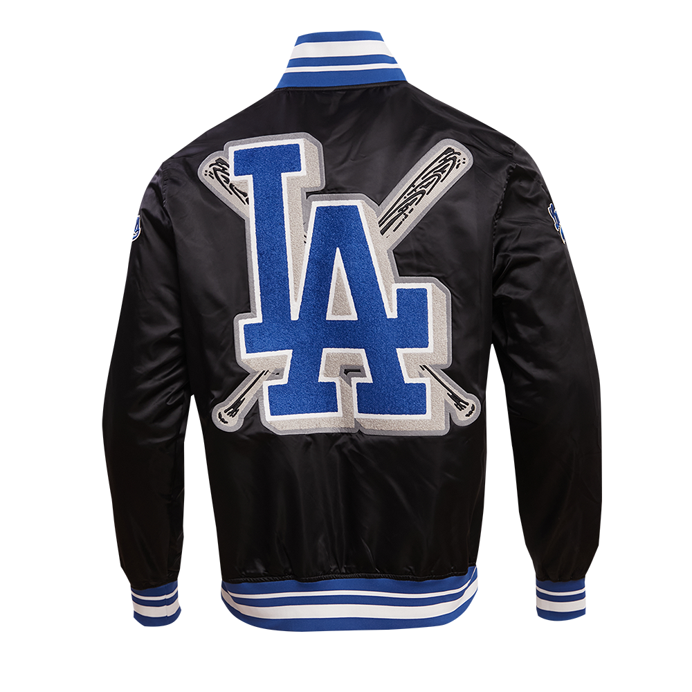 MLB LOS ANGELES DODGERS MASHUP MEN'S RIB SATIN JACKET (BLACK) – Pro Standard