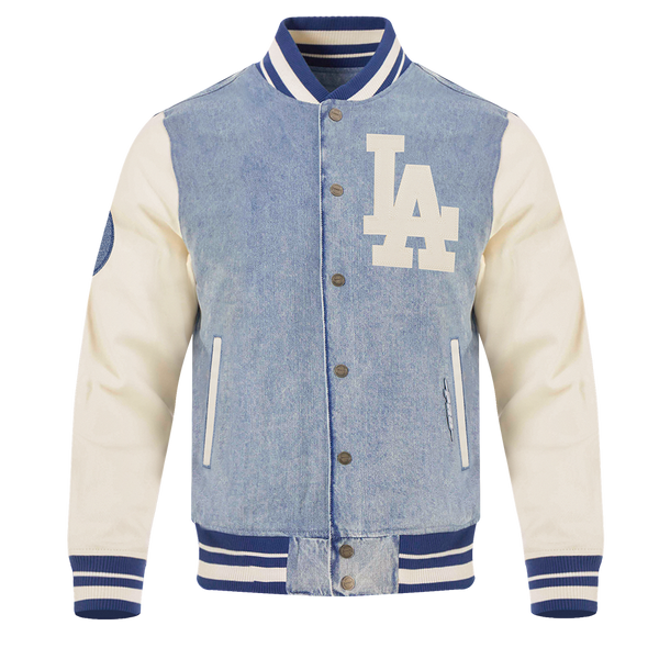 MLB LOS ANGELES DODGERS VARSITY BLUES MEN'S DENIM VARSTIY JACKET