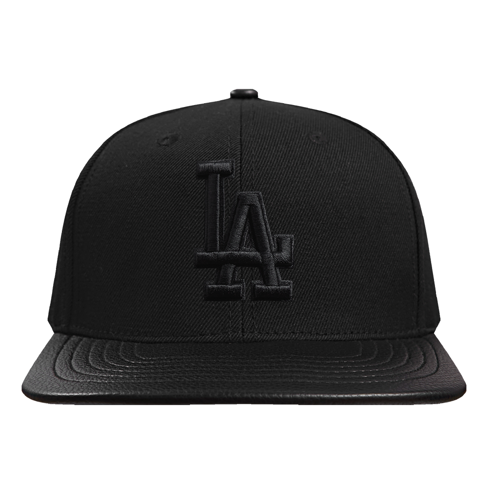 LOS ANGELES DODGERS BLACK OUT CLASSIC LOGO STRAPBACK (BLACK)