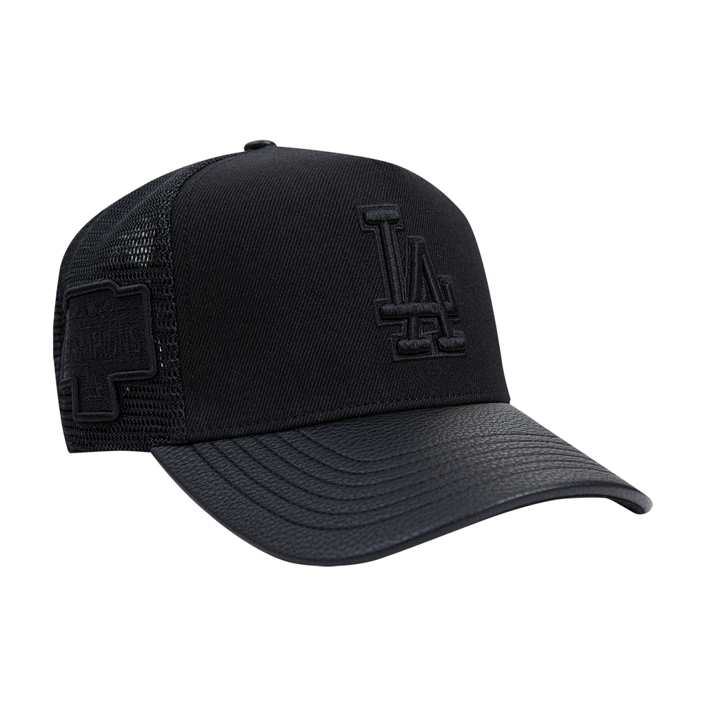 MLB LOS ANGELES DODGERS BLACK OUT CLASSIC LOGO PINCH FRONT STRAP (BLACK)