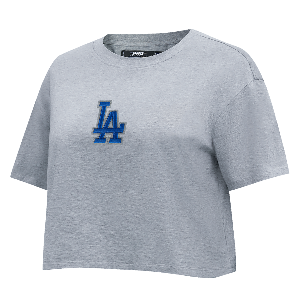 MLB LOS ANGELES DODGERS WINGSPAN WOMEN'S SJ BOXY TEE (DARK HEATHER GRAY)