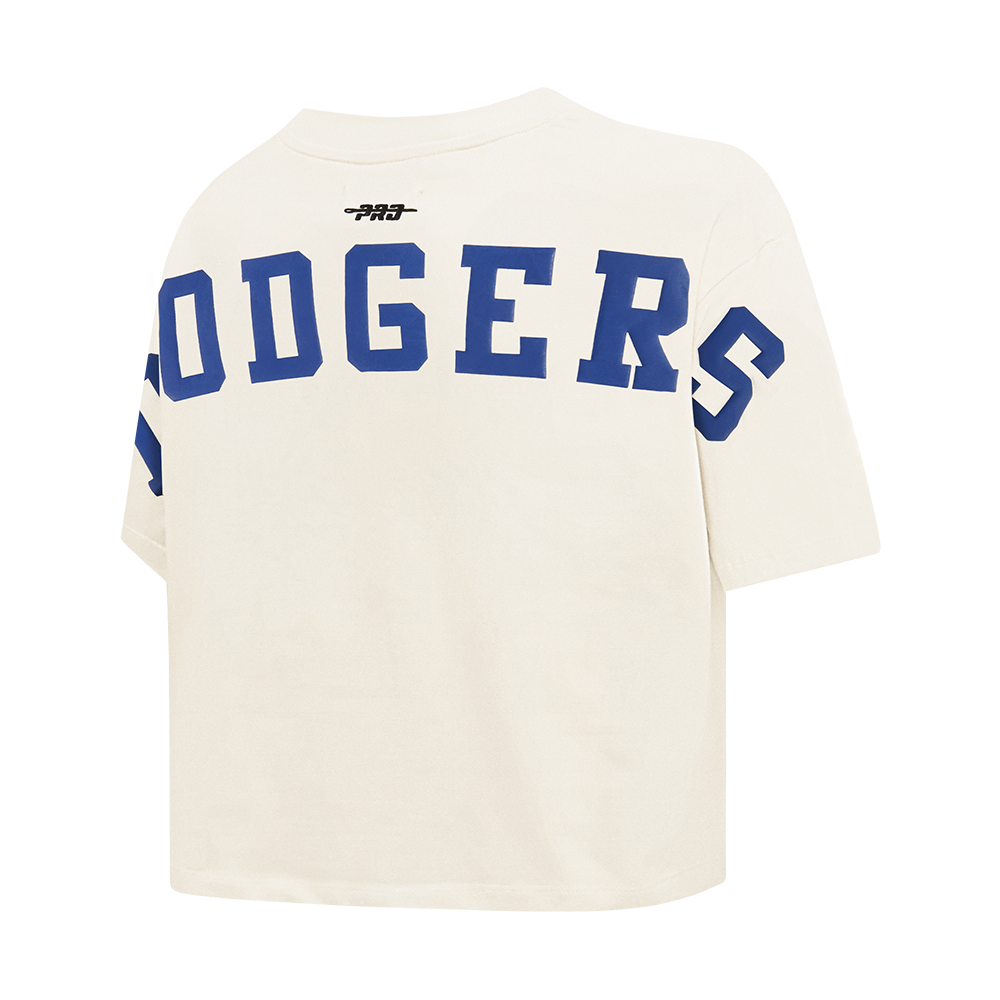 MLB LOS ANGELES DODGERS WINGSPAN WOMEN'S SJ BOXY TEE (EGGSHELL)