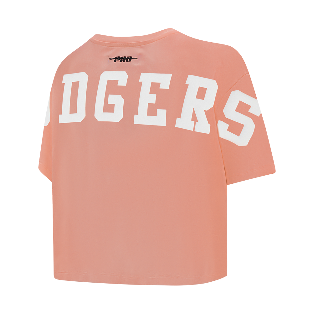 MLB LOS ANGELES DODGERS WINGSPAN WOMEN'S SJ BOXY TEE (GUAVA)