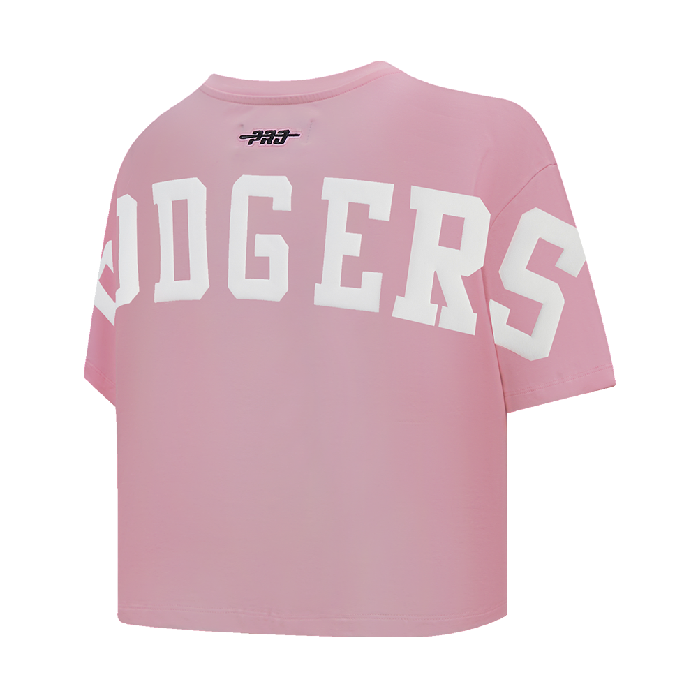MLB LOS ANGELES DODGERS WINGSPAN WOMEN'S SJ BOXY TEE (PINK)