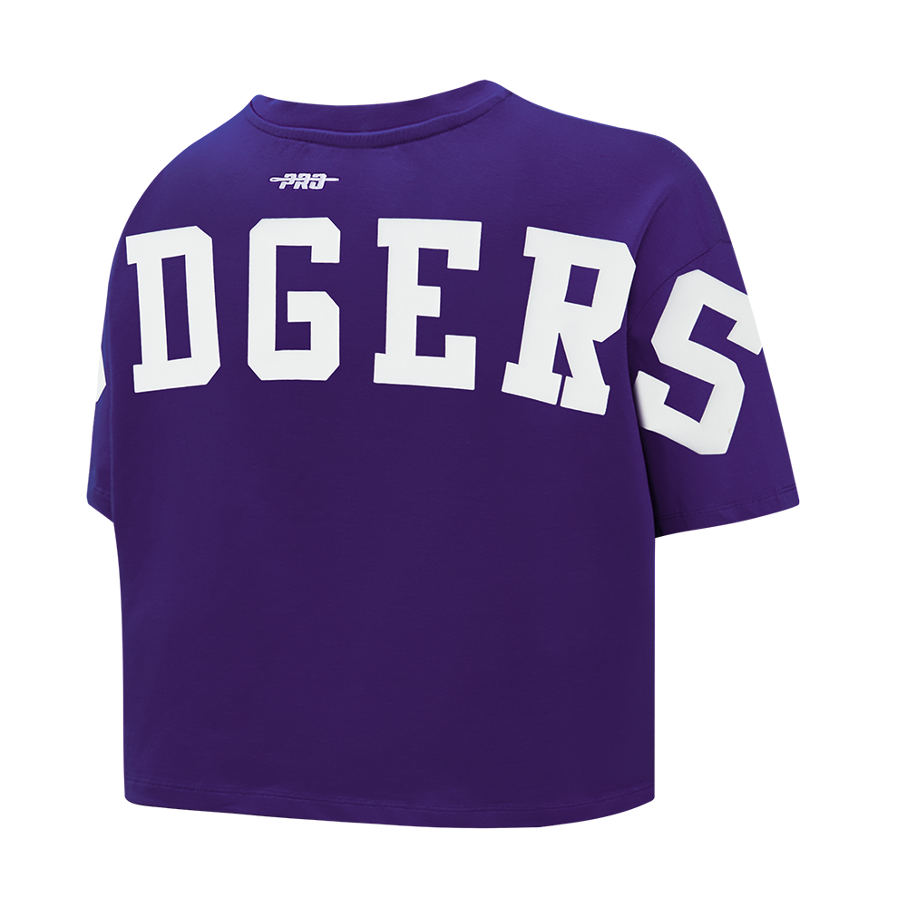 MLB LOS ANGELES DODGERS WINGSPAN WOMEN'S SJ BOXY TEE (PURPLE)