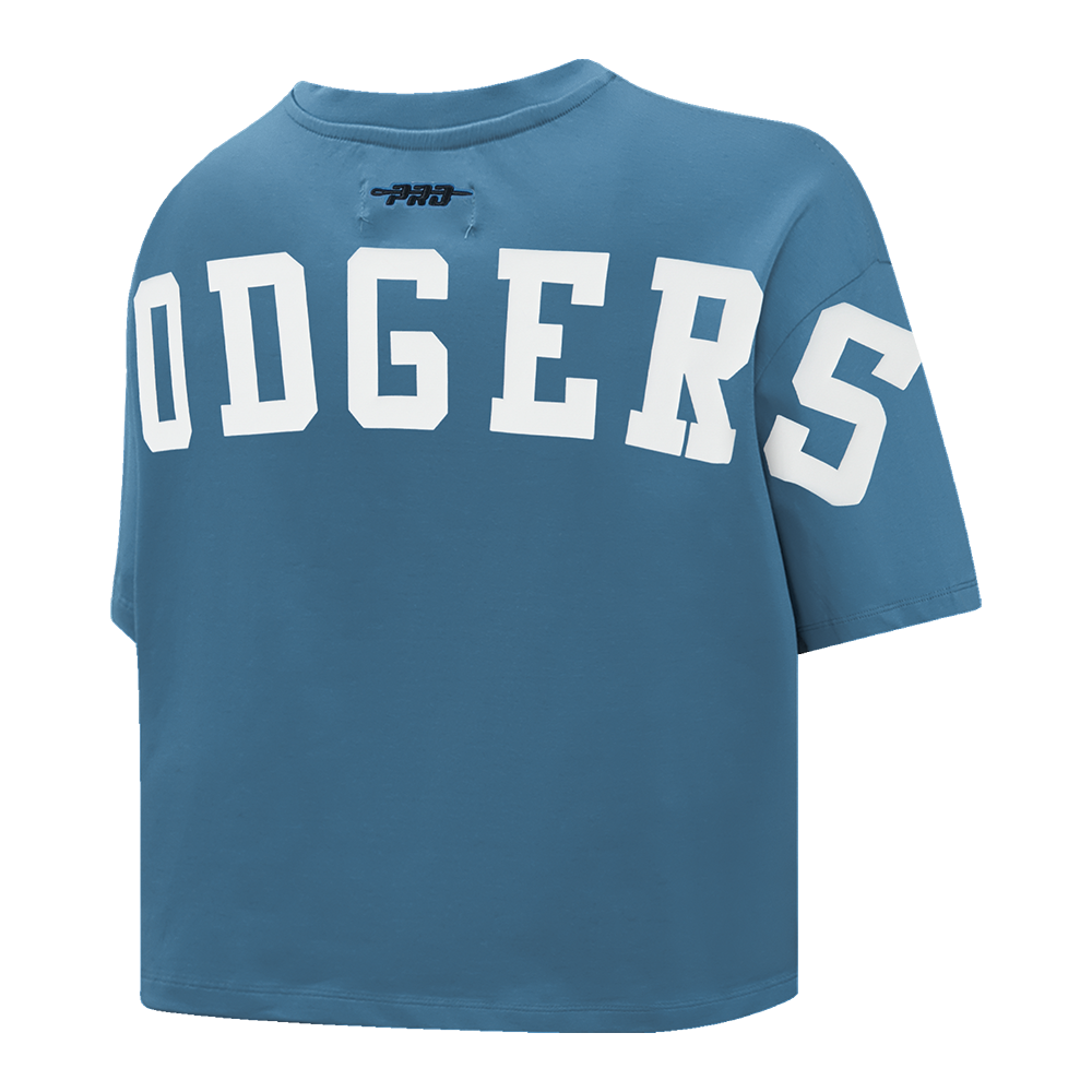MLB LOS ANGELES DODGERS WINGSPAN WOMEN'S SJ BOXY TEE (STEEL BLUE)