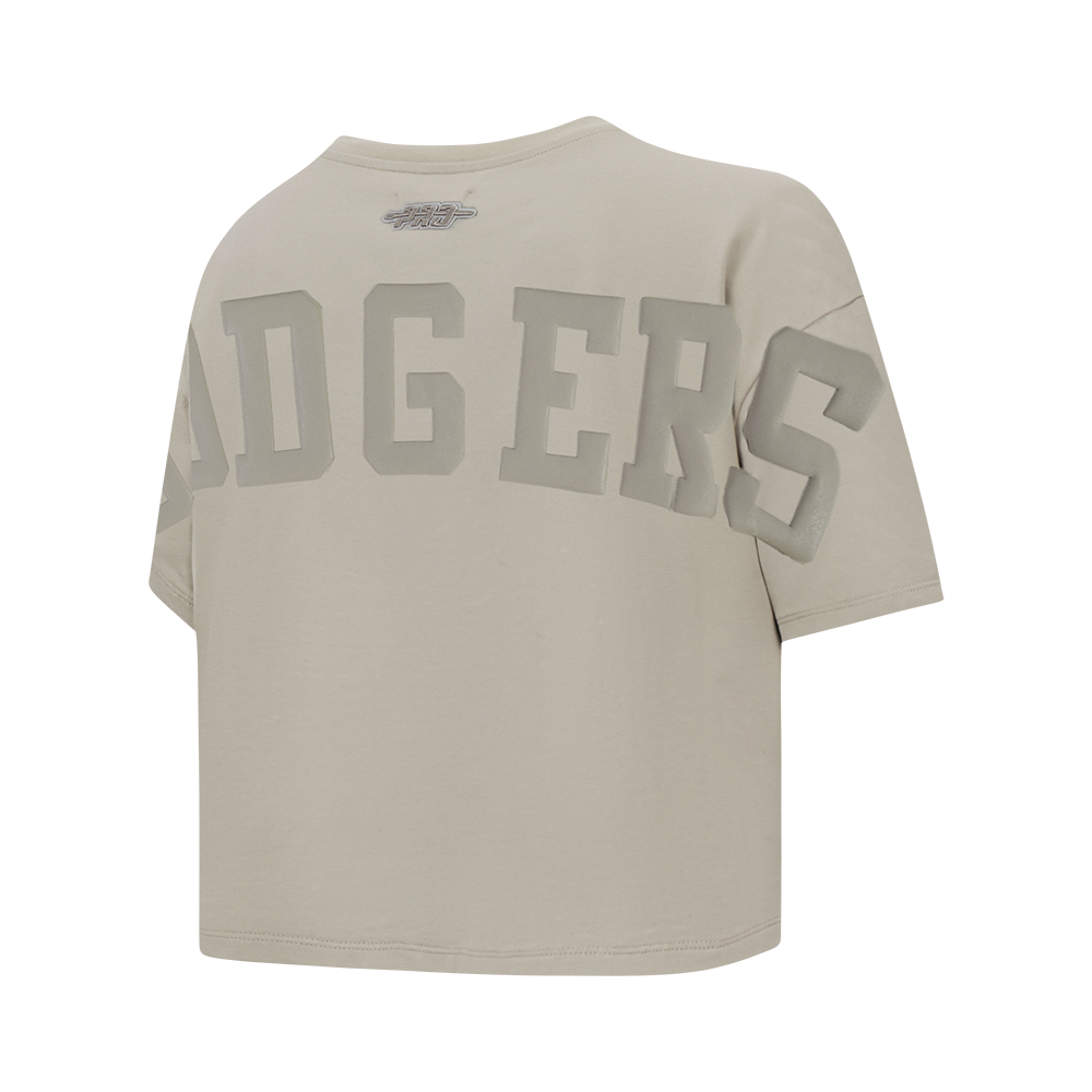 MLB LOS ANGELES DODGERS WINGSPAN WOMEN'S SJ BOXY TEE (TAUPE)